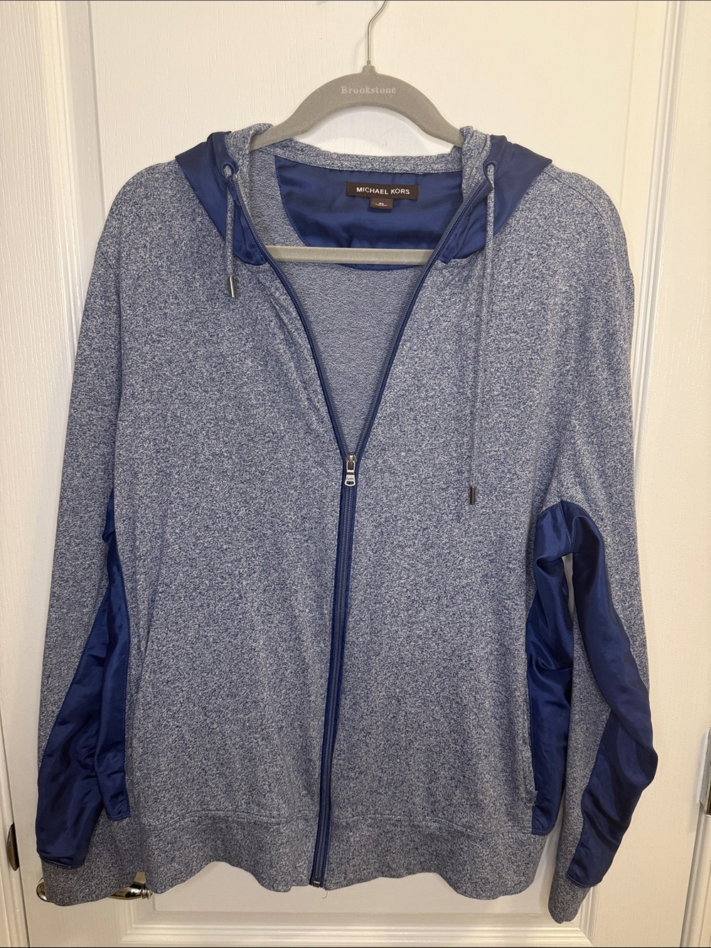 Michael Kors Men's Navy Lightweight Zip Hoodie. XL
